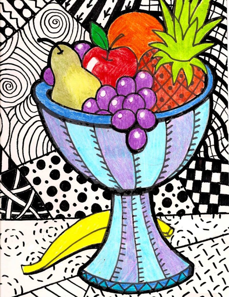 Zentanglestyle Fruit Bowl. Wednesday, June 8 at 530 PM. Nowodworski
