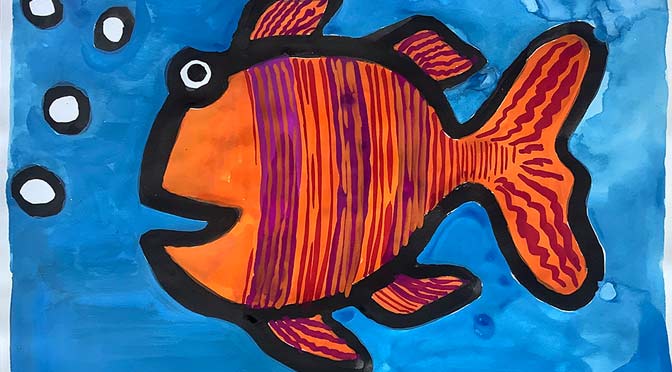 Yonkers Art Adventures. Colorful Fish – Wednesday, 5/17/2023 @ 5:30 pm in Zoom.