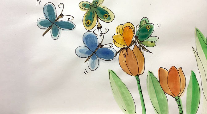 Pollinators in Action – Butterflies. Free Live Zoom Art Workshop. Wednesday 4/10/2024 at 5:00 PM
